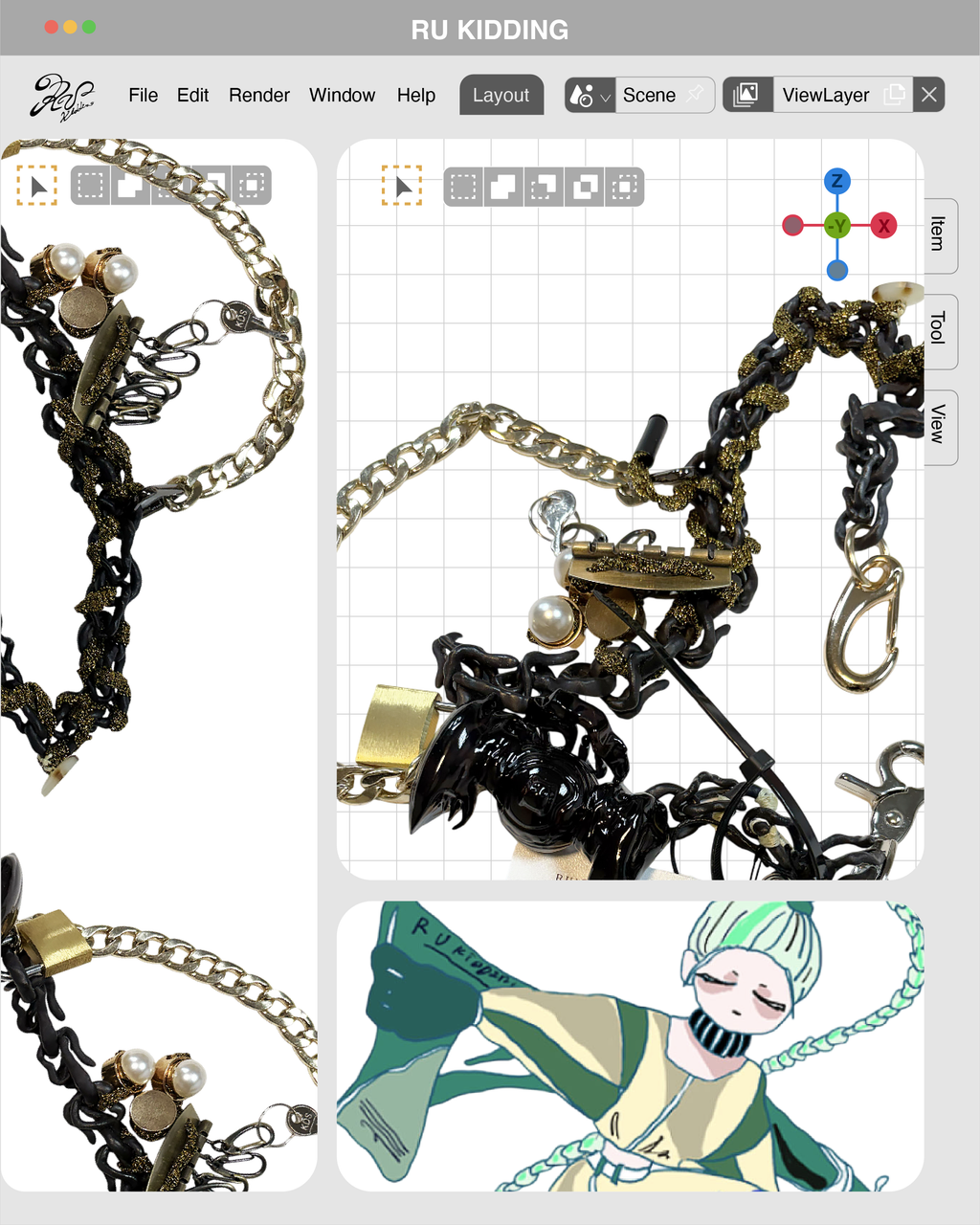 《Special Project Piece 001》 "Trouser Chain"