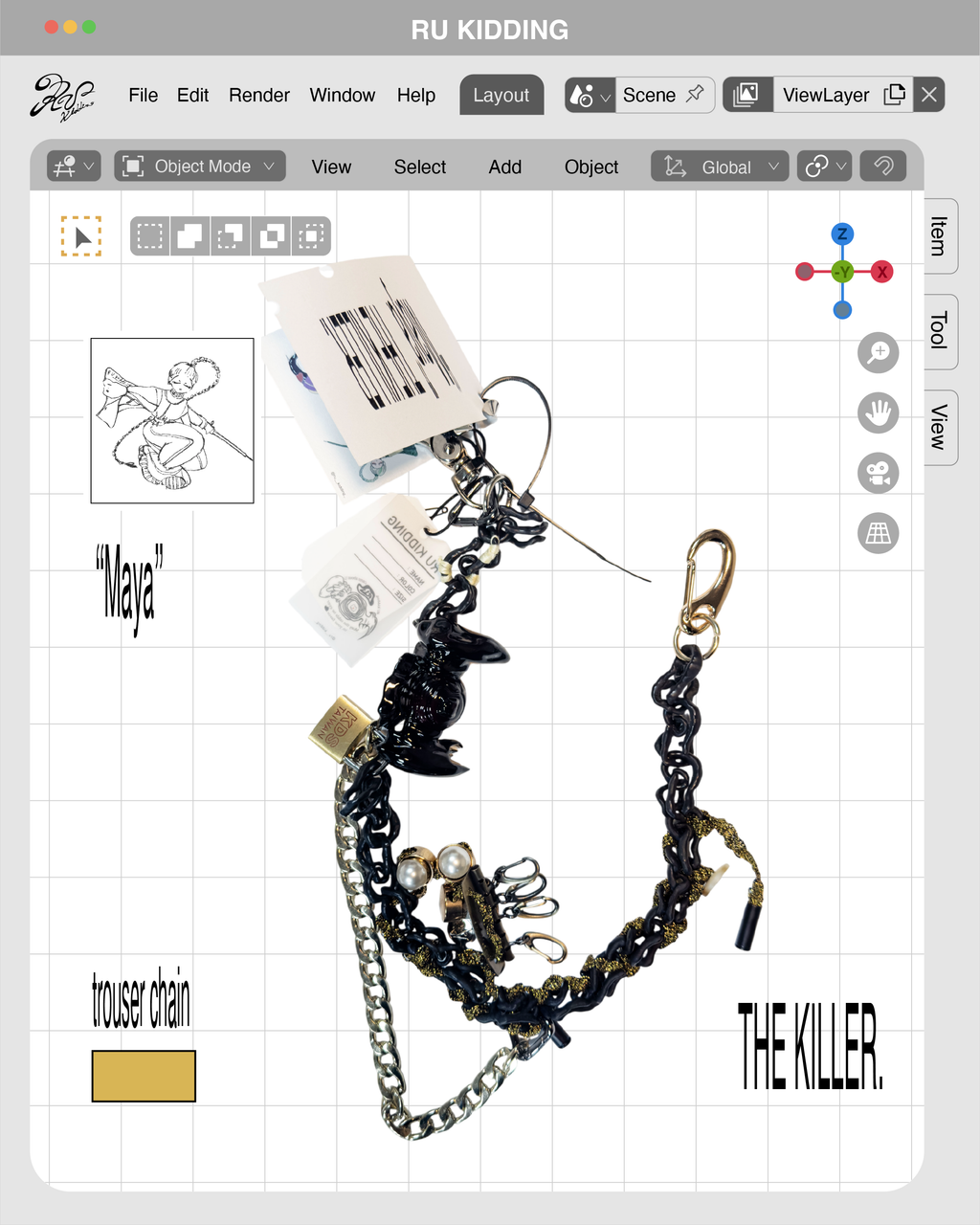 《Special Project Piece 001》 "Trouser Chain"