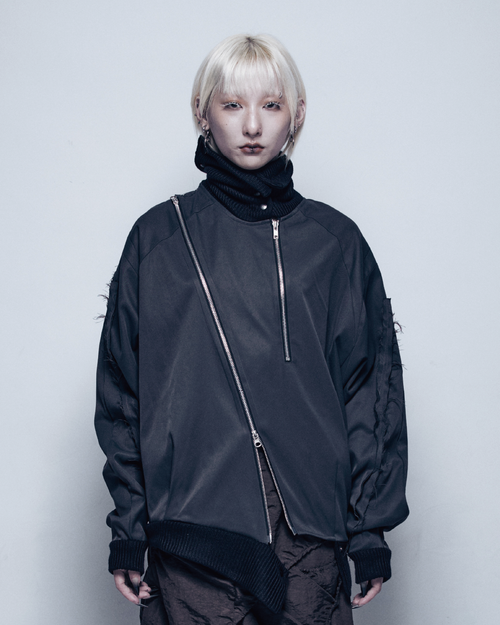 25AW-006 JACKET - step into another (Black)