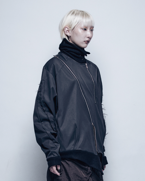 25AW-006 JACKET - step into another (Black)