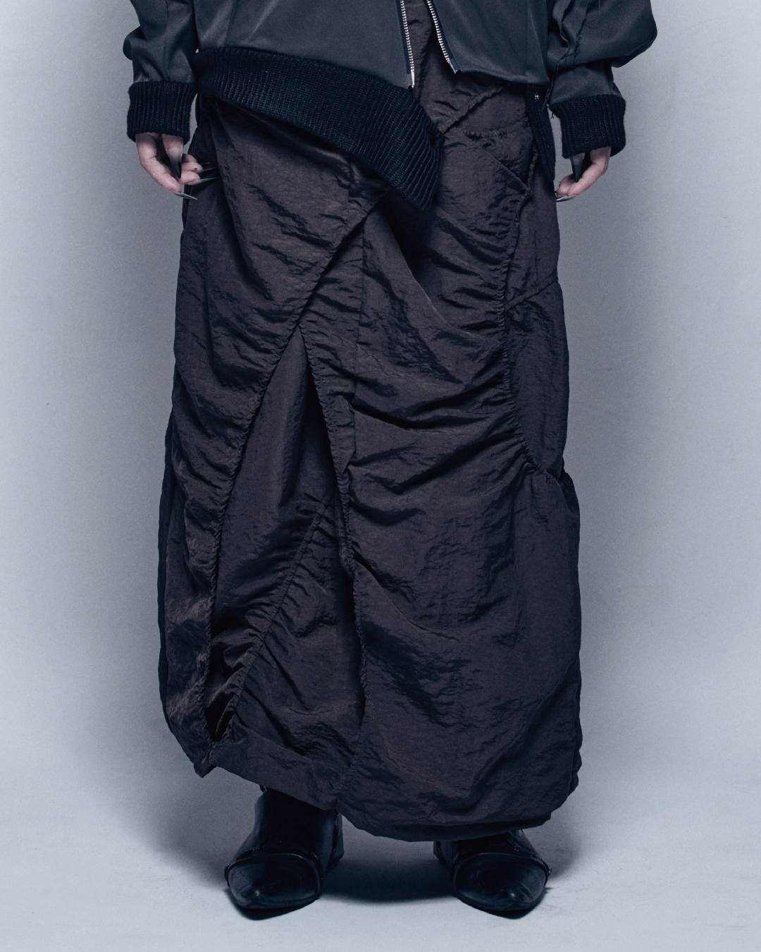 25AW-010 SKIRT - Spiral (Olive green)