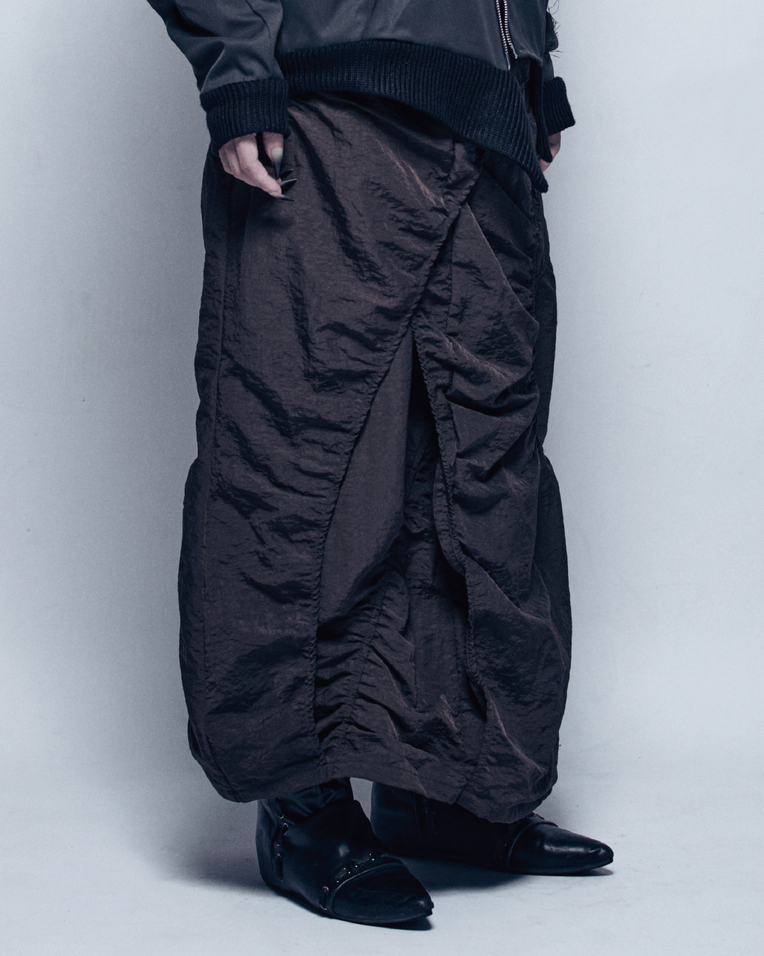 25AW-010 SKIRT - Spiral (Olive green)