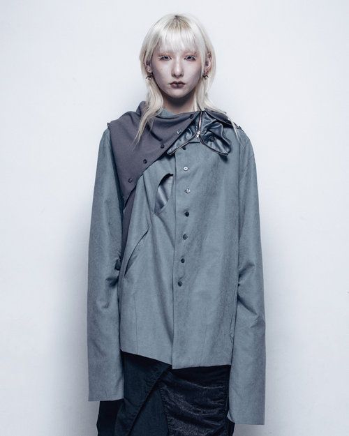 25AW-005 JACKET - Silent twin (Cerulean blue)