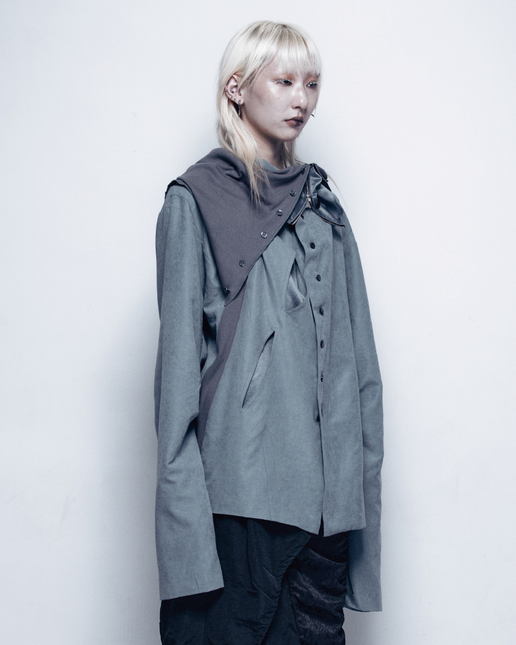 25AW-005 JACKET - Silent twin (Cerulean blue)