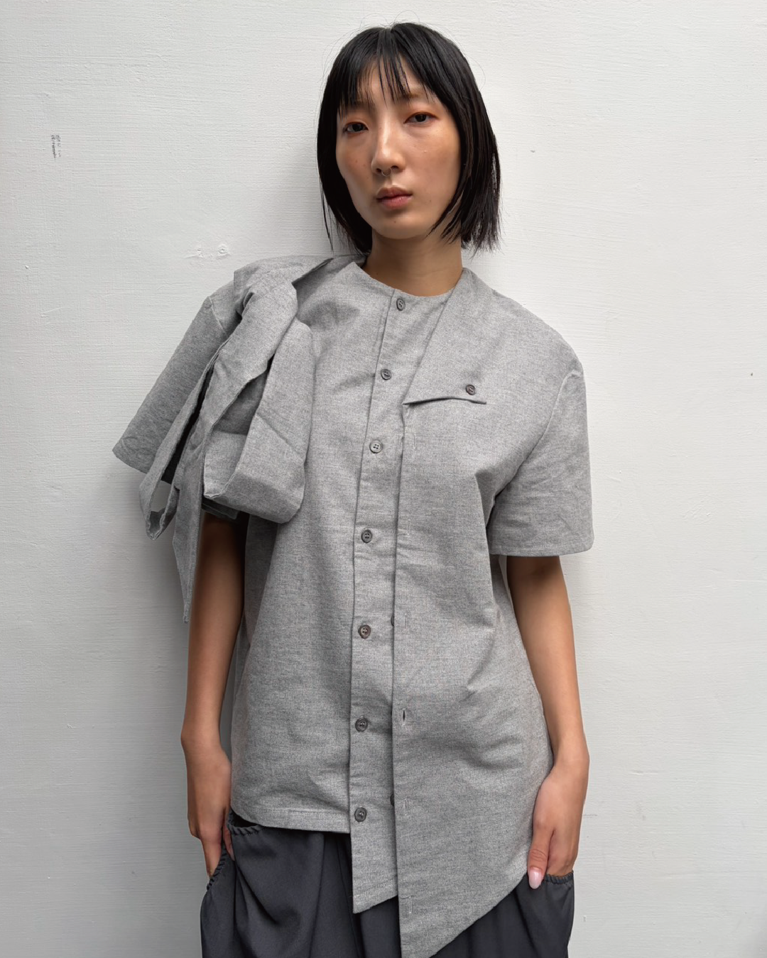 26Pre-Fall 013 Shirt - Velied (Gray)