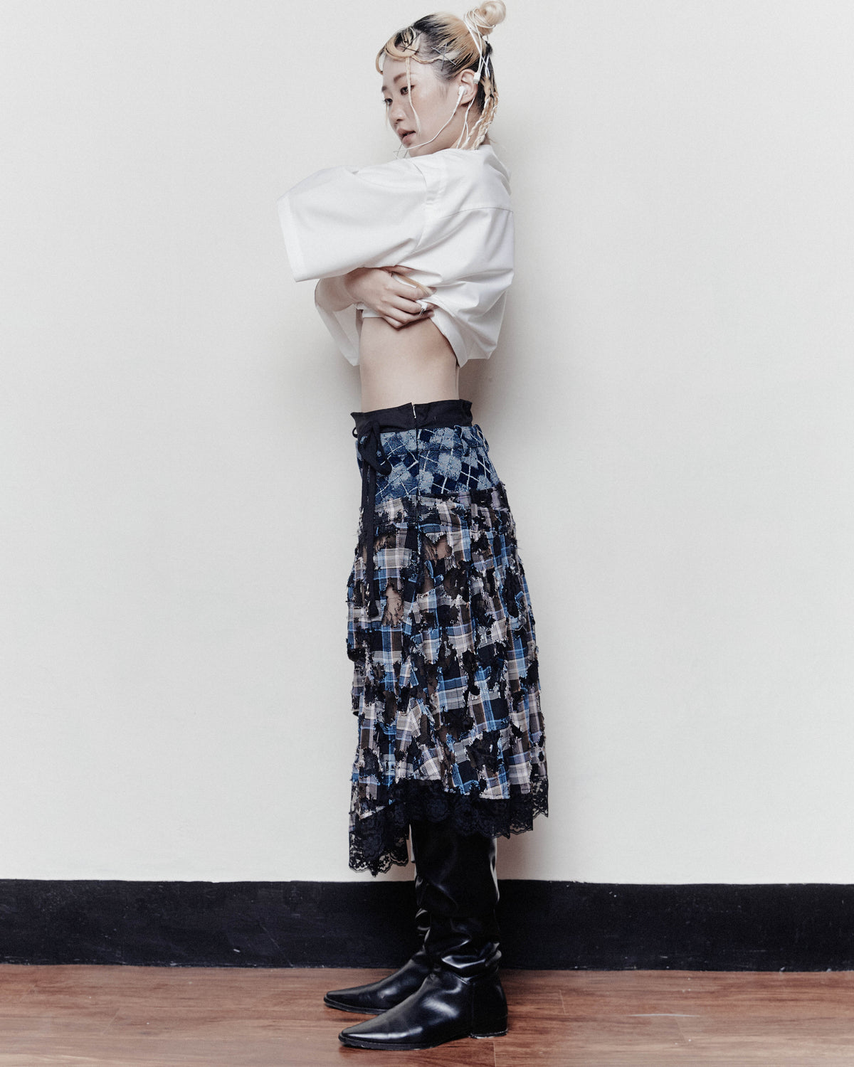 25SS-004 SKIRT - FRAYED BANQUET