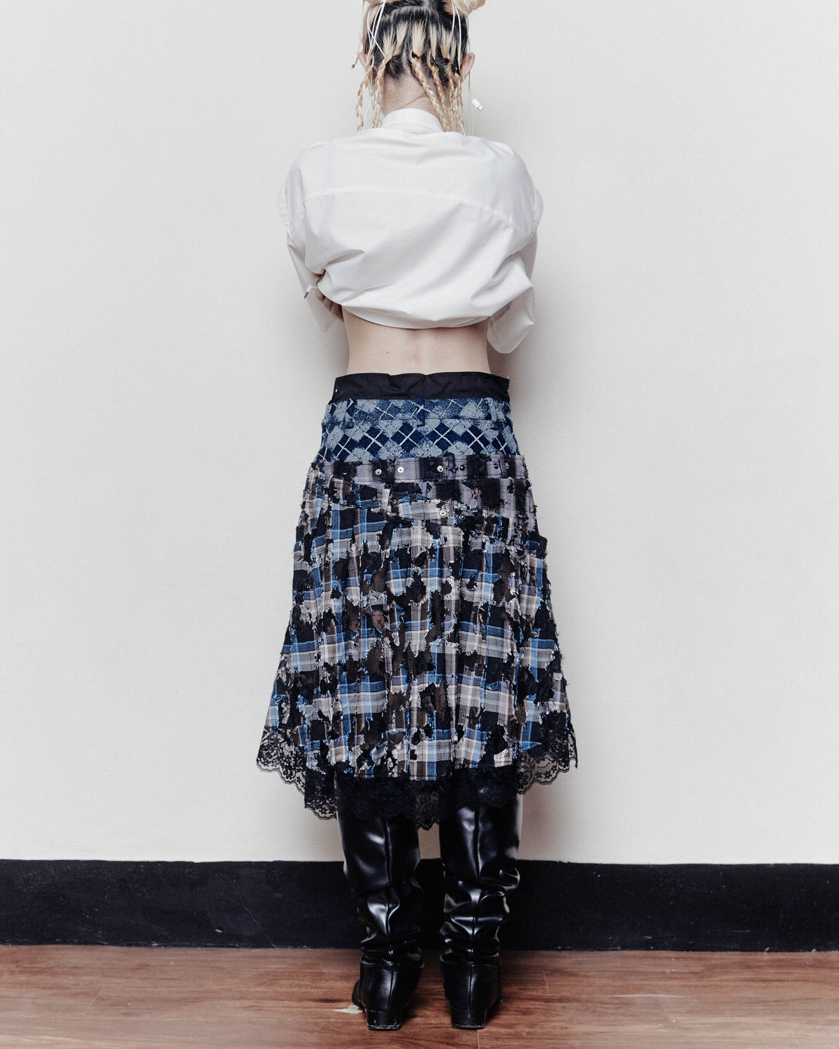 25SS-004 SKIRT - FRAYED BANQUET